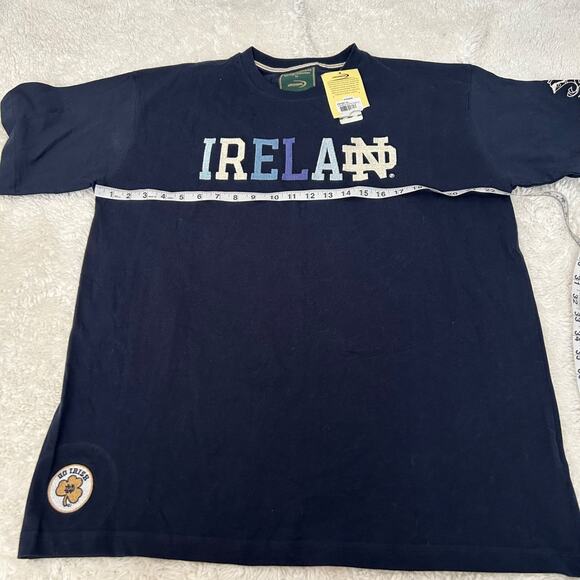 Norte Dame College NWT Mens Navy Embroidered Logo T Shirt Sz XL School Spirit - Picture 5 of 7